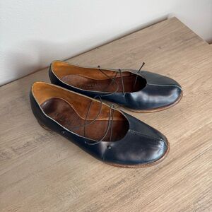 Cliff Dweller Leather Shoes Slip On Lace Over Lagenlook